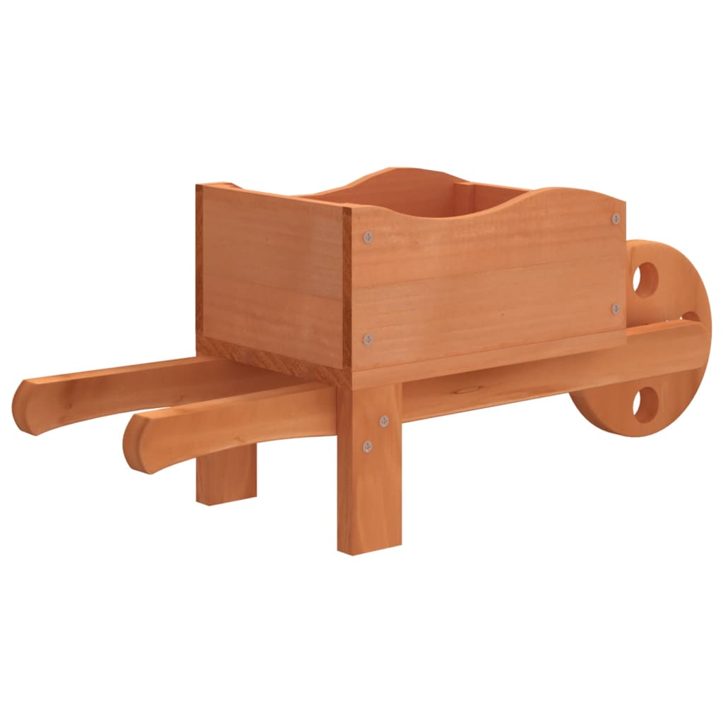 Wheelbarrow Planters 2 pcs 18.5x5.9x7.5 Solid Wood Fir