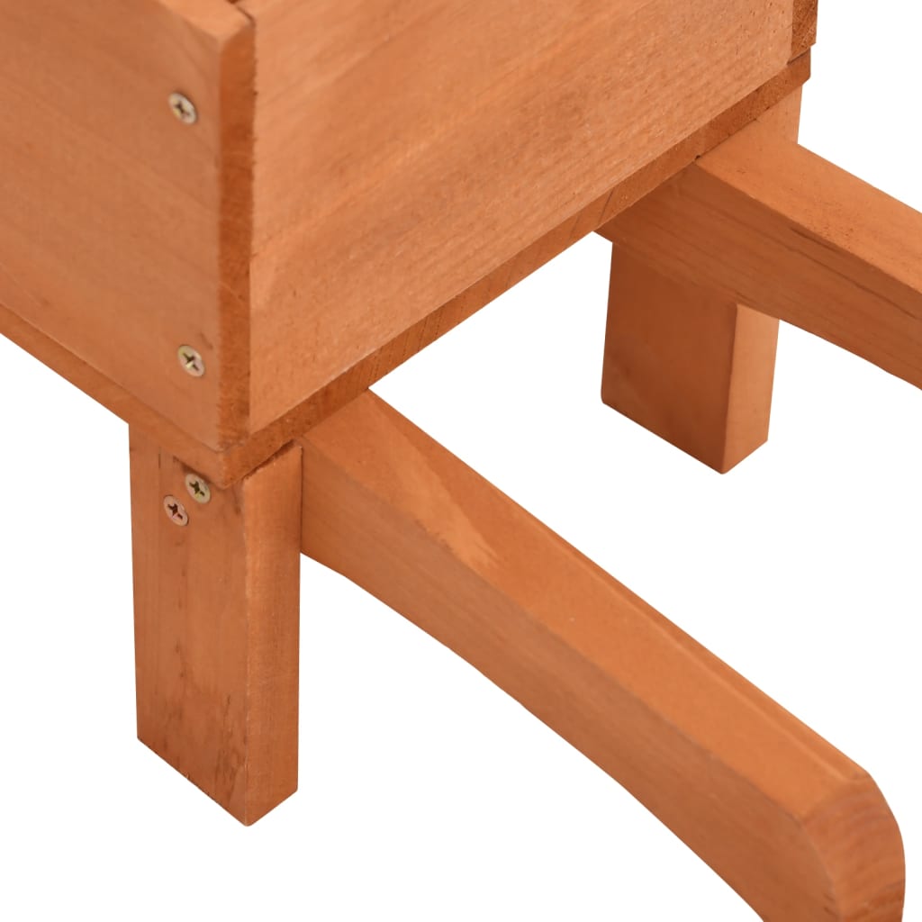 Wheelbarrow Planters 2 pcs 18.5x5.9x7.5 Solid Wood Fir