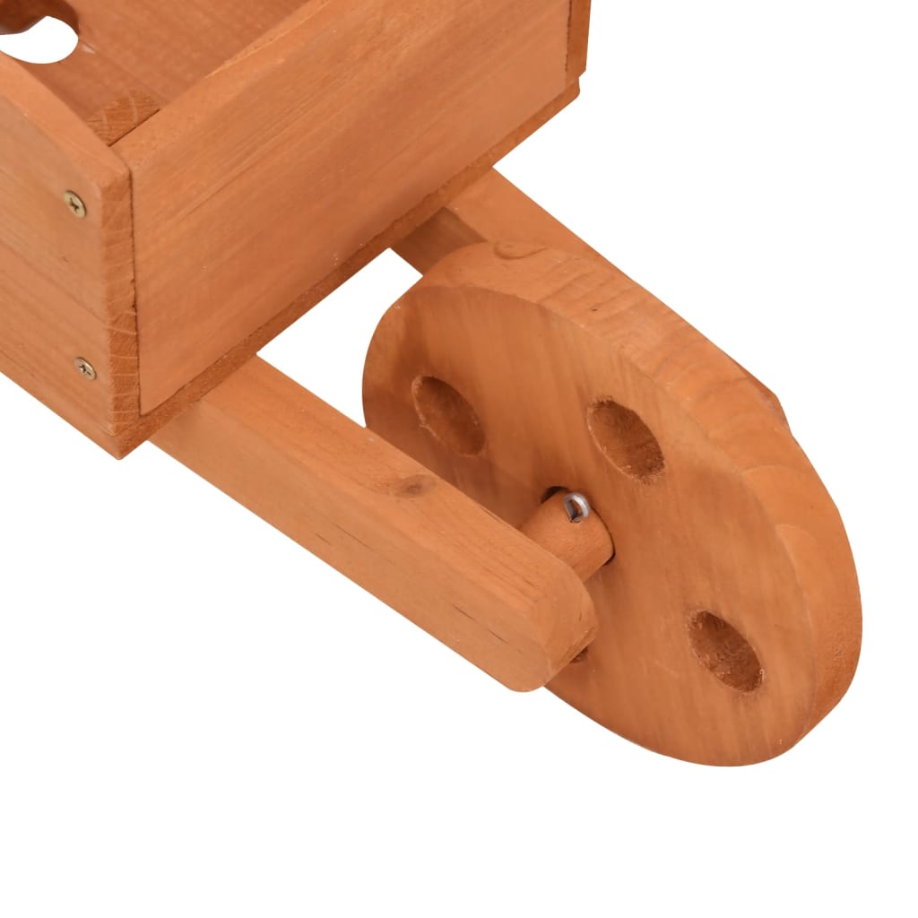 Wheelbarrow Planters 2 pcs 18.5x5.9x7.5 Solid Wood Fir