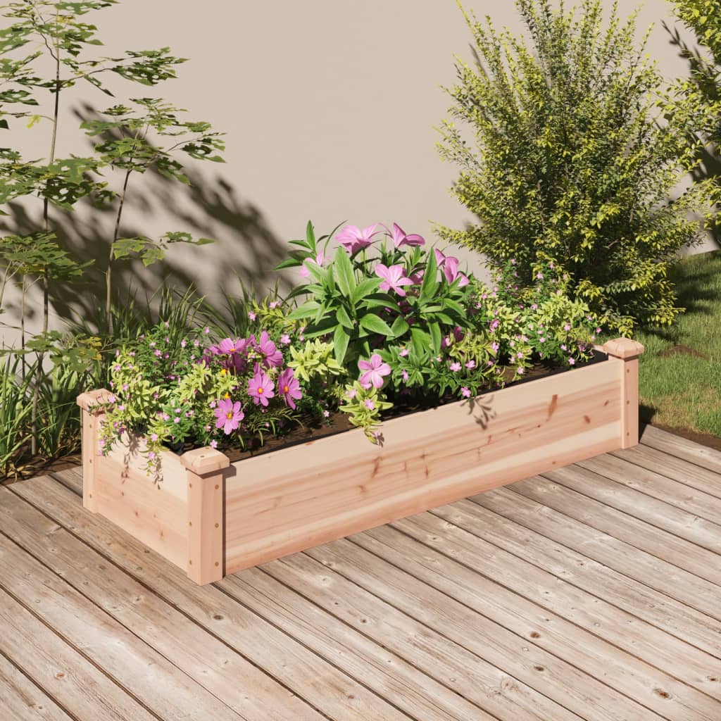 Garden Raised Bed Natural wood Solid fir wood, Non-woven fabric