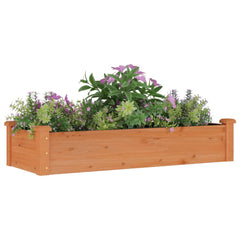 Garden Raised Bed Brown Solid fir wood, non-woven fabric Large