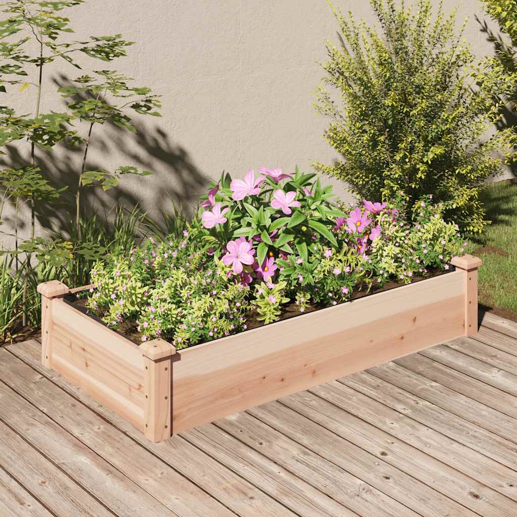 Garden Raised Bed Natural wood Solid fir wood Medium