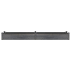 Garden Raised Bed Grey Solid Fir Wood, Non-woven fabric Large