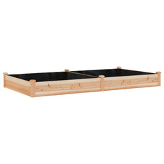 Garden Raised Bed Natural wood Solid fir wood Large