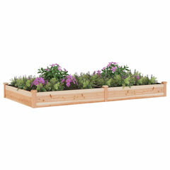 Garden Raised Bed Natural wood Solid fir wood Large