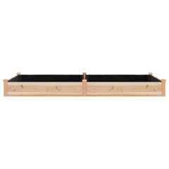 Garden Raised Bed Natural wood Solid fir wood Large