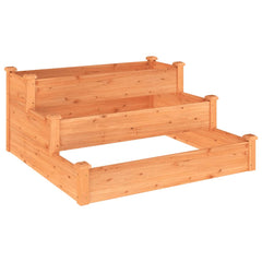 Garden Raised Bed Brown Solid fir wood 47.2x47.2x22.0 in