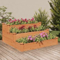 Garden Raised Bed Brown Solid fir wood 47.2x47.2x22.0 in