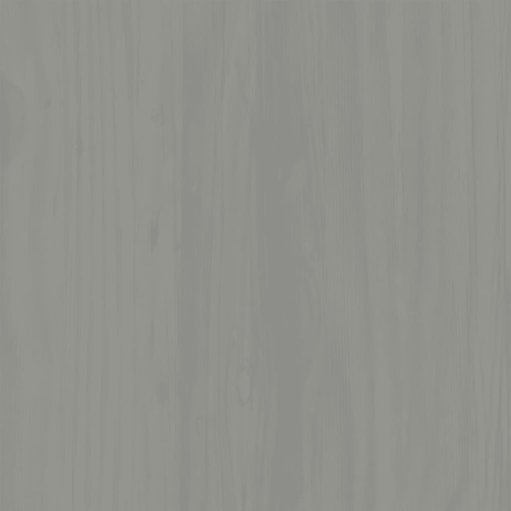 Gray solid pine wood shoe cabinet with louvered doors, 23.6x13.8x37.8 inches.