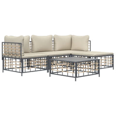 Garden Lounge Set Anthracite, Beige