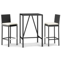 Garden Bar Set Black, Cream White