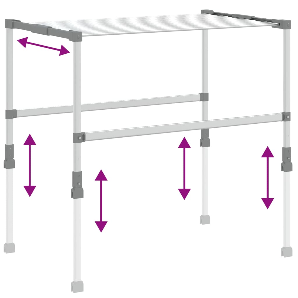 Laundry Dryer 32.7x(19.7-21.7)x(15.7-33.5) Aluminum