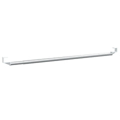 Curtain Rails 2 Pcs White and Silver 23.6-41.3 Aluminum