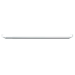 Curtain Rails 2 Pcs White and Silver 23.6-41.3 Aluminum