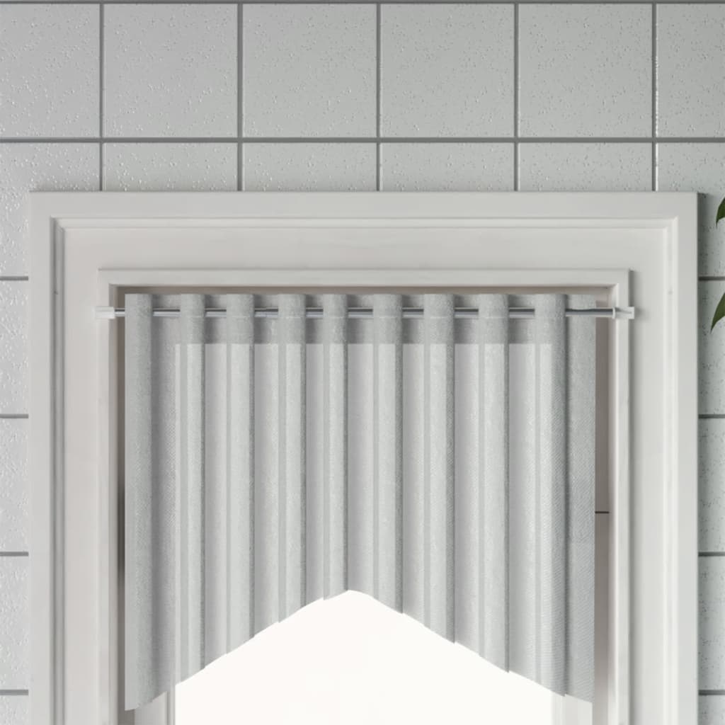 Curtain Rails 2 Pcs White and Silver 23.6-41.3 Aluminum
