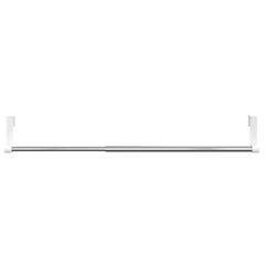 Curtain Rails 2 Pcs White and Silver 15.7-23.6 Aluminum