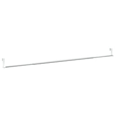 Curtain Rails 2 Pcs White and Silver 35.4-53.1 Aluminum