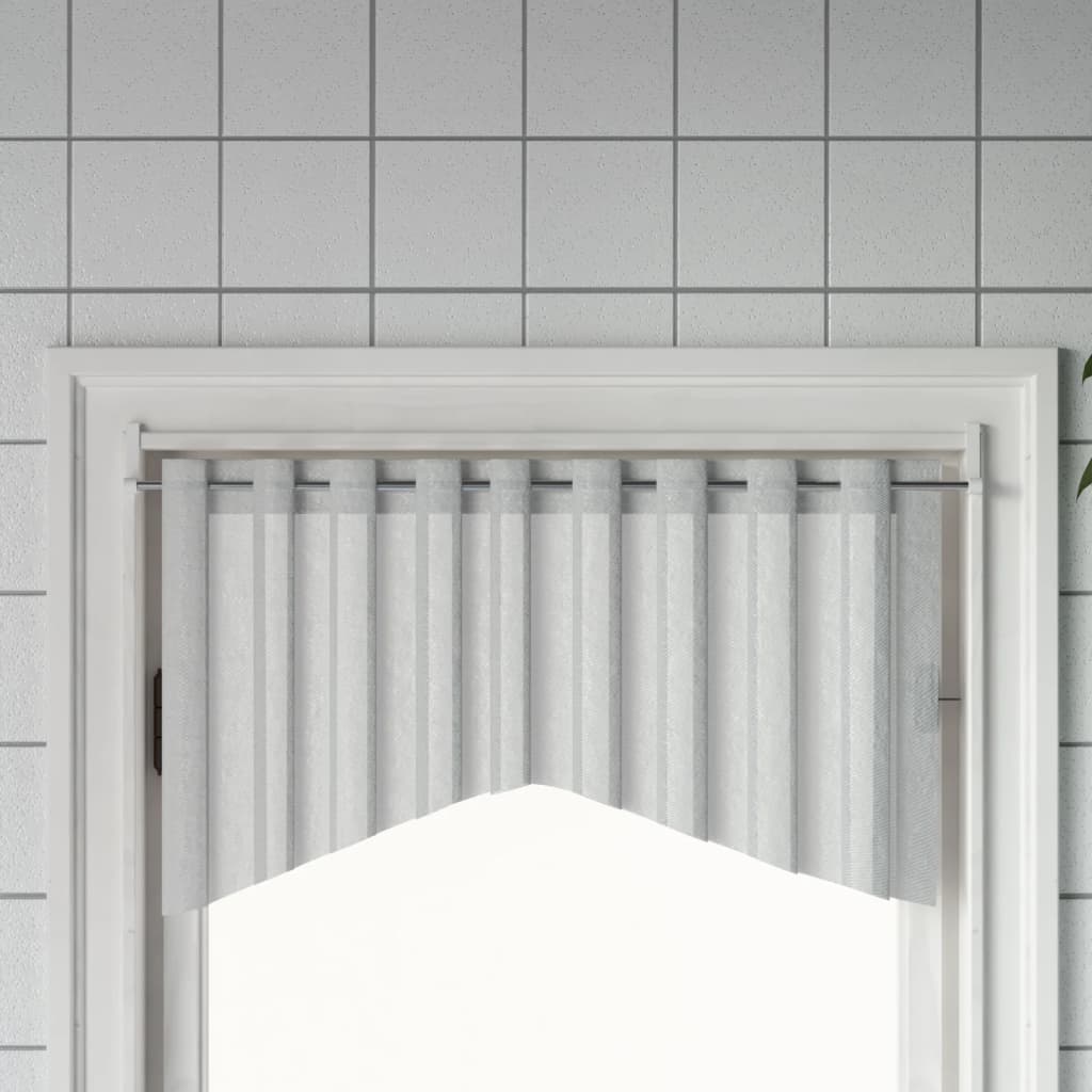 Curtain Rails 2 Pcs White and Silver 35.4-53.1 Aluminum