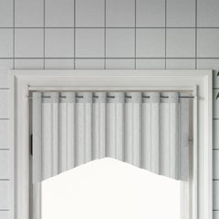 Curtain Rails 2 Pcs White and Silver 35.4-53.1 Aluminum