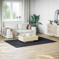 Washable Rug Soft Shaggy Black 63x90.6 Anti Slip