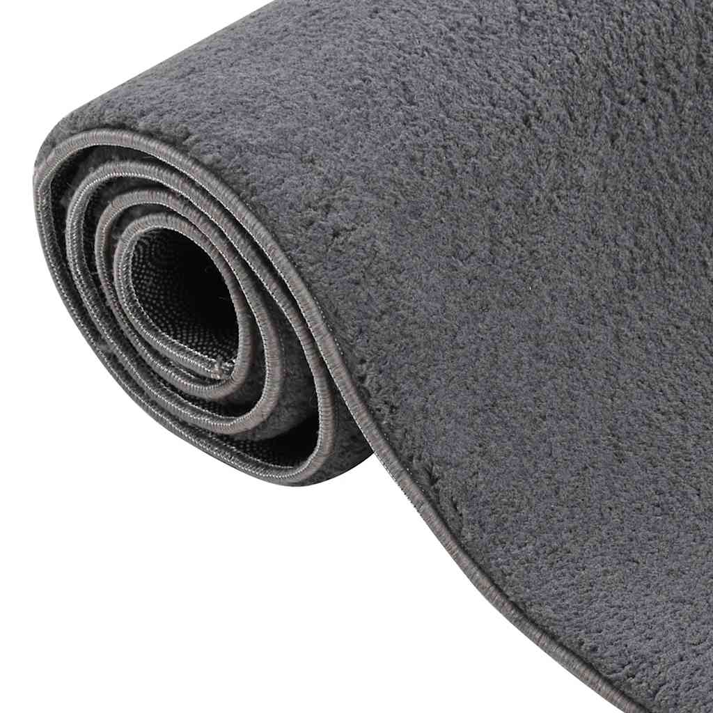 Washable Rug Soft Shaggy Anthracite 63x90.6 Anti Slip