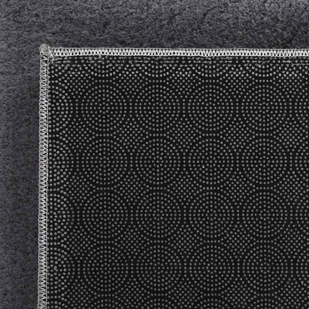Washable Rug Soft Shaggy Anthracite 63x90.6 Anti Slip