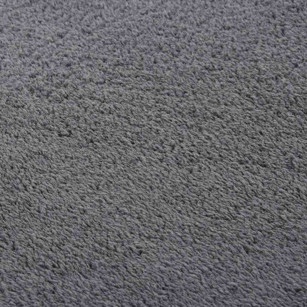 Washable Rug Soft Shaggy Anthracite 63x90.6 Anti Slip