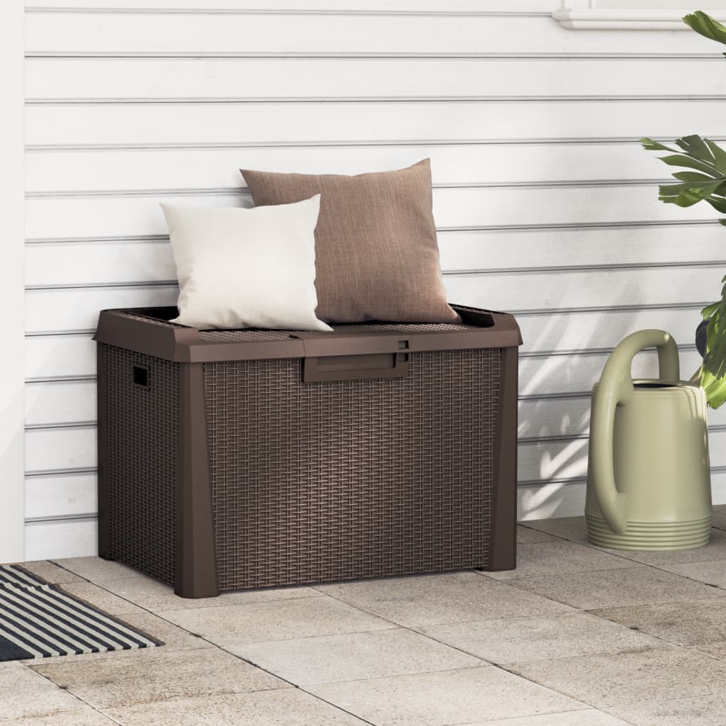 Garden Storage Box Brown Polypropylene Medium Garden Storage Box