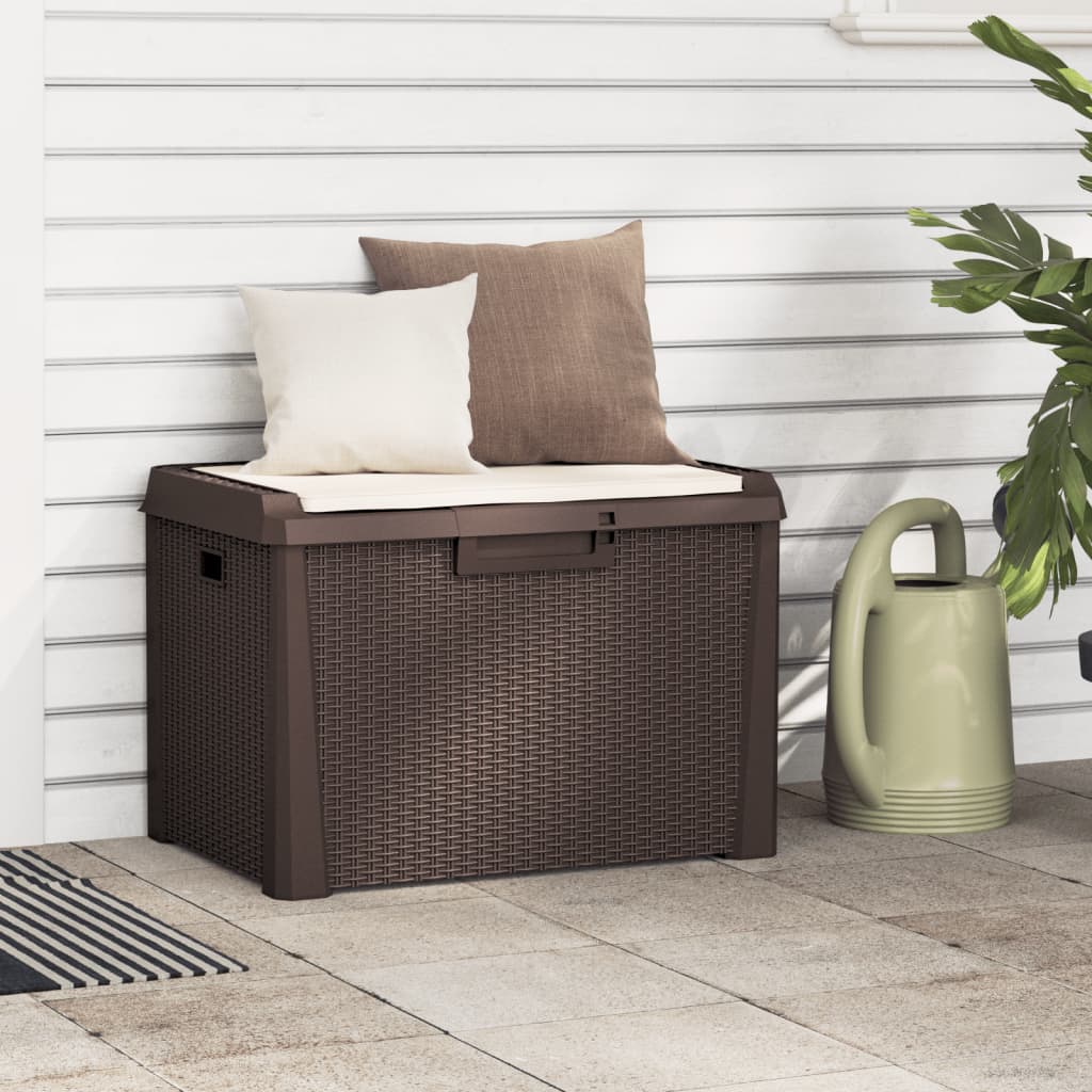Garden Storage Box Brown Polypropylene (PP) Large