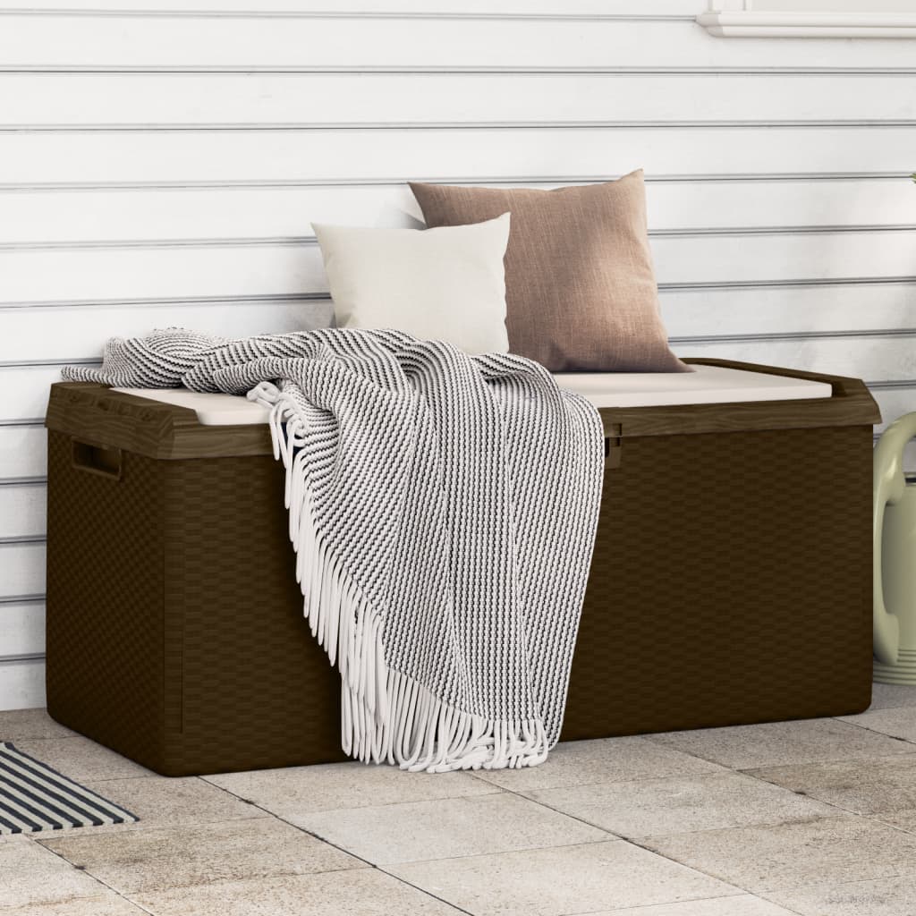 Garden Storage Box Brown Polypropylene Large Garden Storage Box