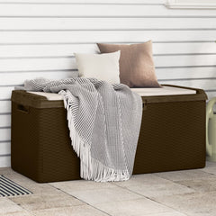 Garden Storage Box Brown Polypropylene Large Garden Storage Box