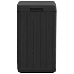 Anthracite outdoor garbage bin with vertical slats, 21.1-gallon capacity.