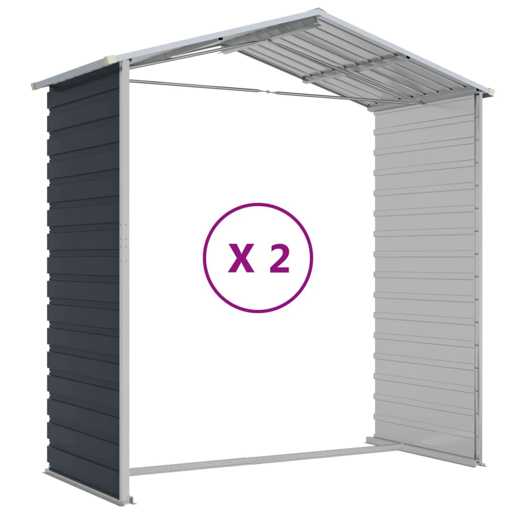 Garden Shed Anthracite 75.2x84.6x78 Galvanized Steel