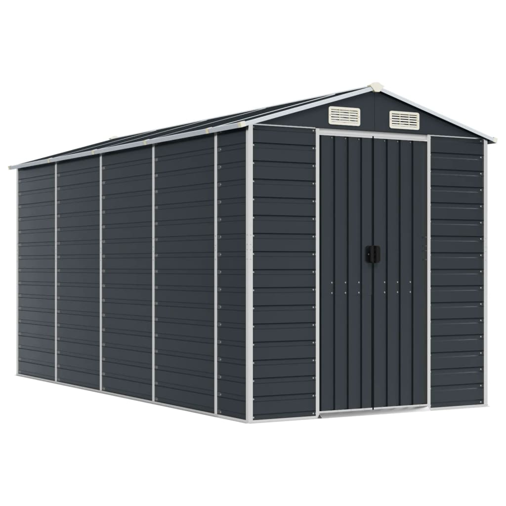 Garden Shed Anthracite 75.2x151.6x78 Galvanized Steel