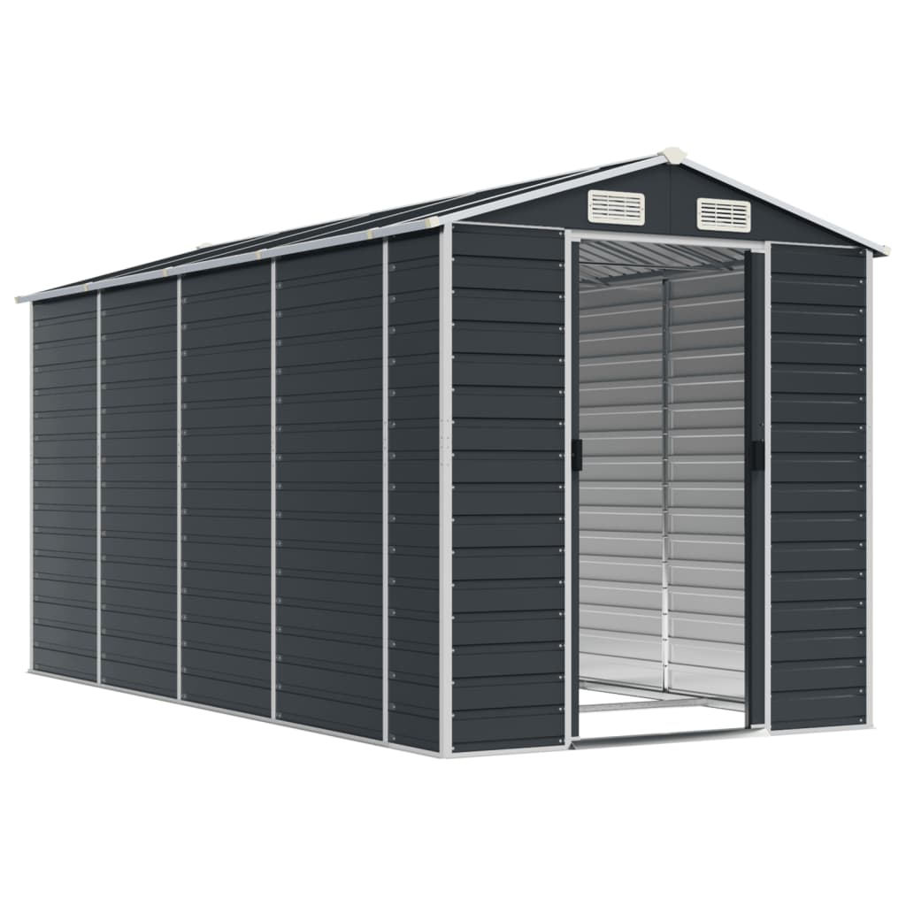 Garden Shed Anthracite 75.2x151.6x78 Galvanized Steel