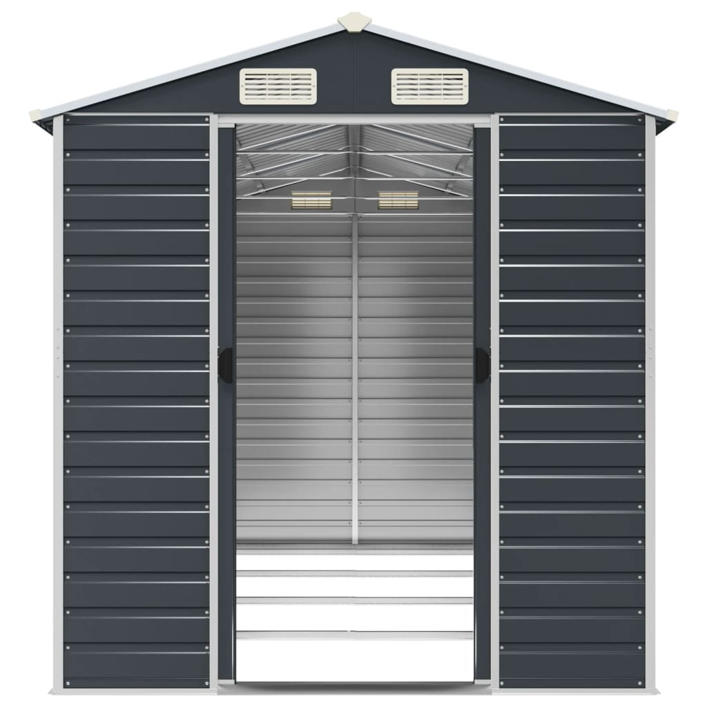 Garden Shed Anthracite 75.2x151.6x78 Galvanized Steel
