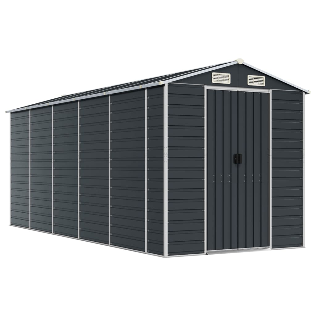 Garden Shed Anthracite 75.2x185x78 Galvanized Steel