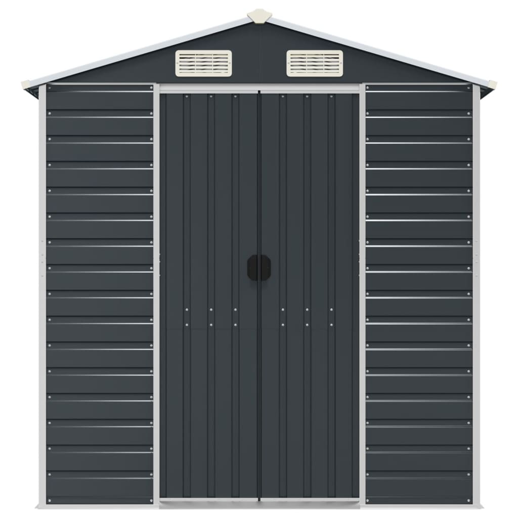 Garden Shed Anthracite 75.2x185x78 Galvanized Steel