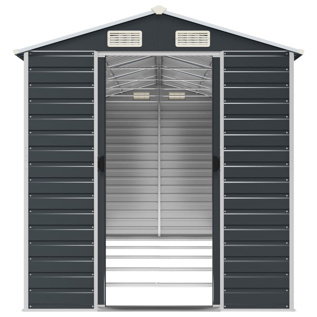 Garden Shed Anthracite 75.2x185x78 Galvanized Steel