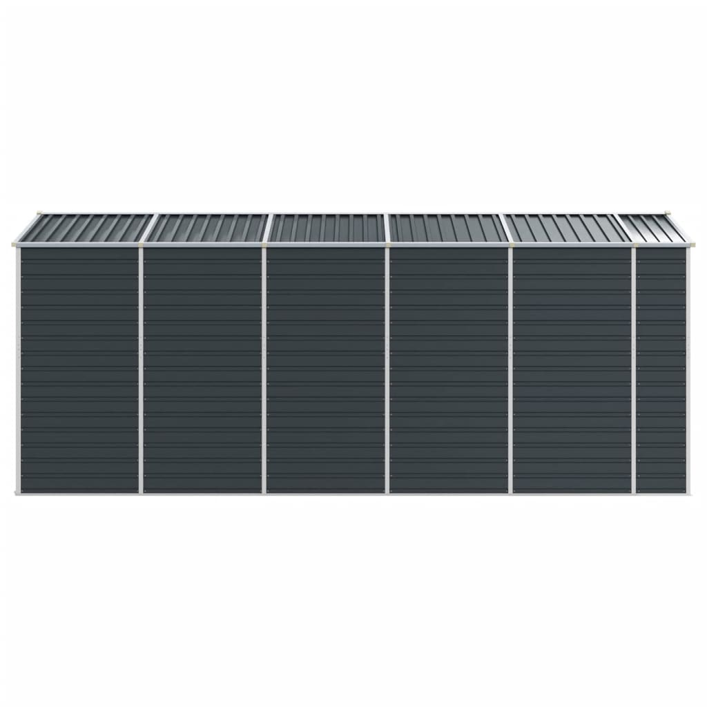 Garden Shed Anthracite 75.2x185x78 Galvanized Steel