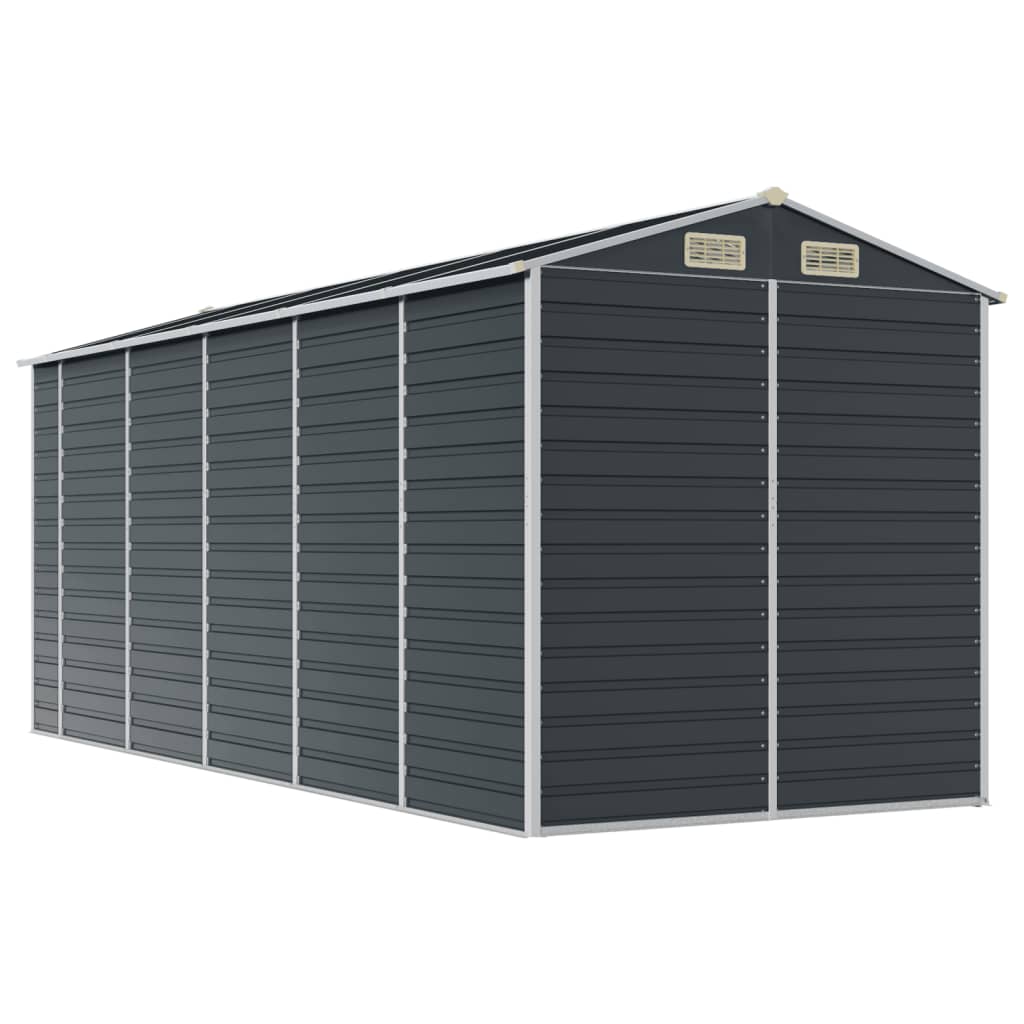 Garden Shed Anthracite 75.2x185x78 Galvanized Steel