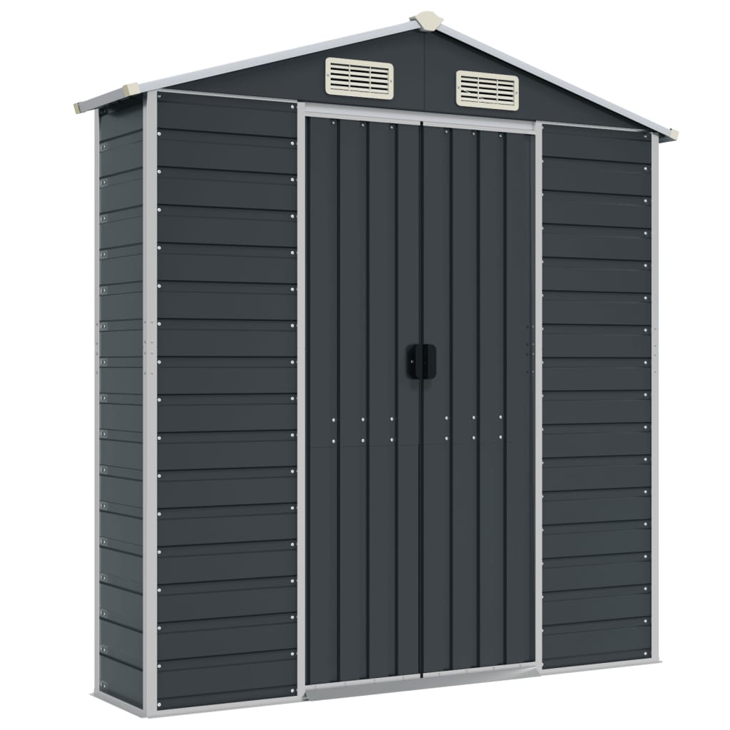 Garden Shed Anthracite 75.2x185x78 Galvanized Steel