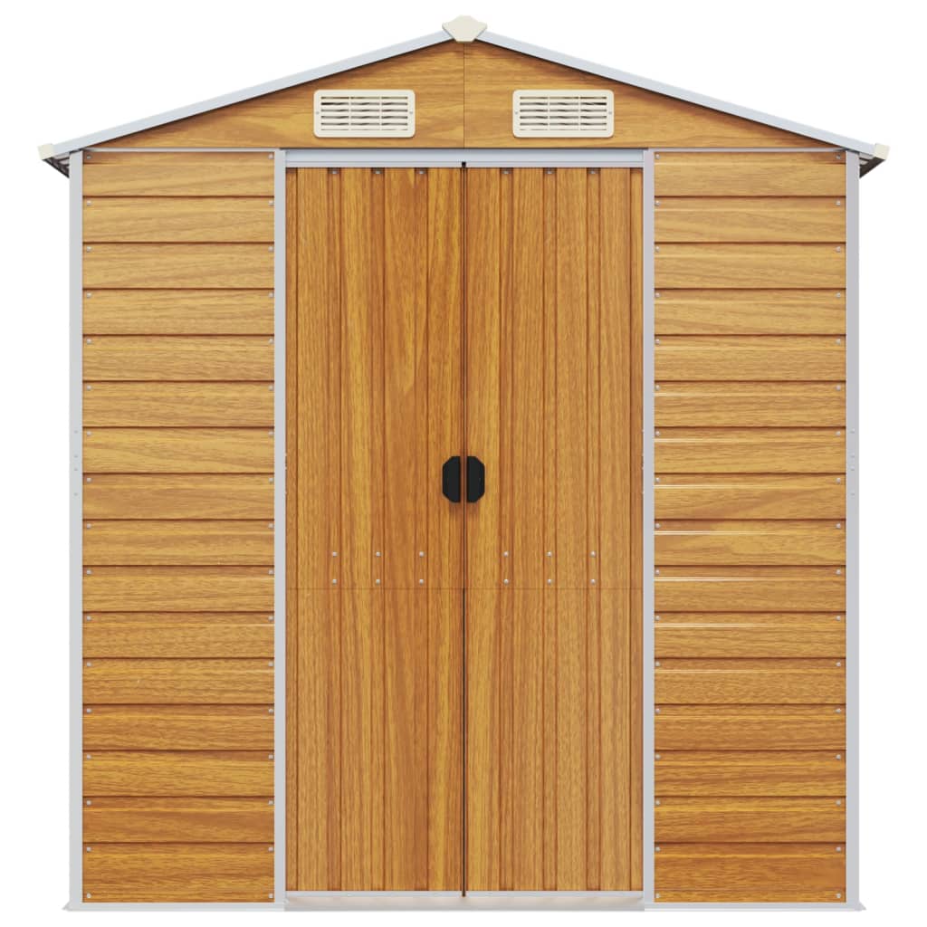 Garden Shed Light Brown 75.2x84.6x78 Galvanized Steel