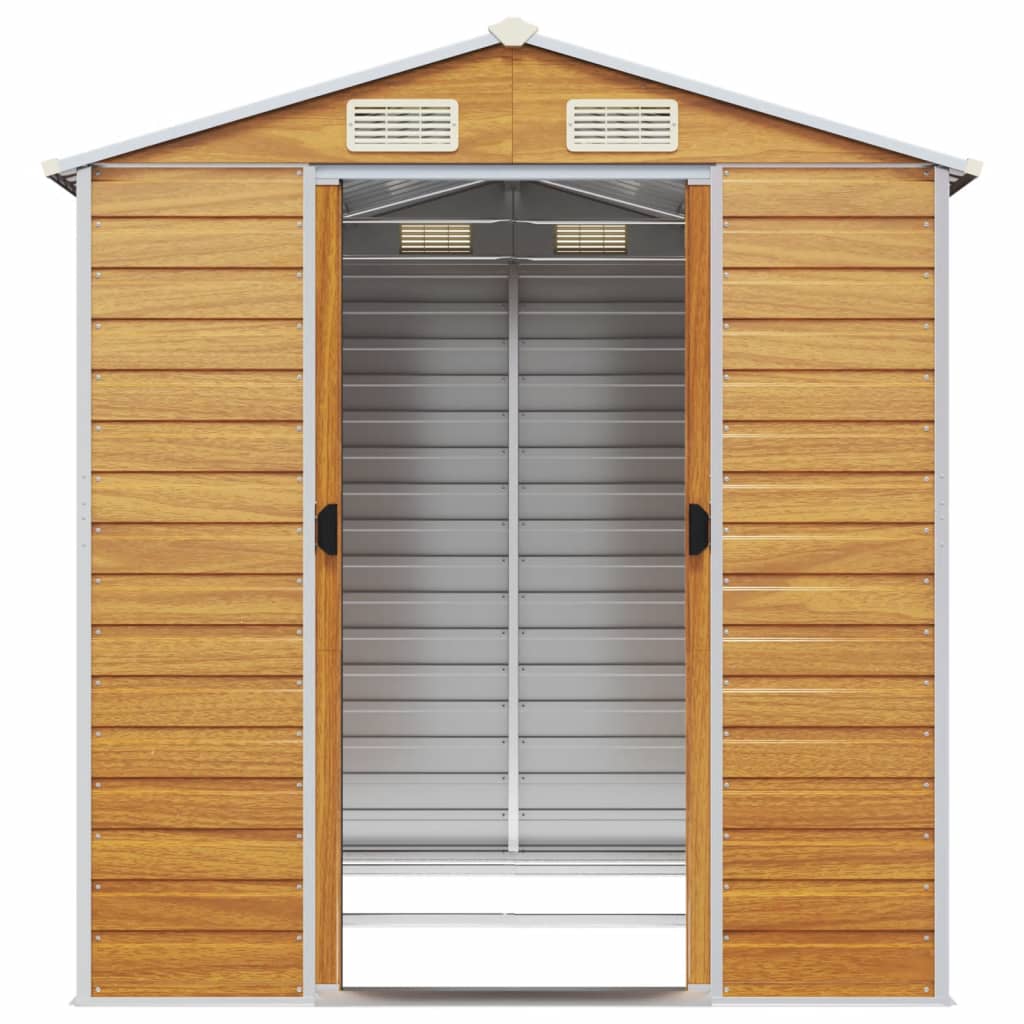 Garden Shed Light Brown 75.2x84.6x78 Galvanized Steel