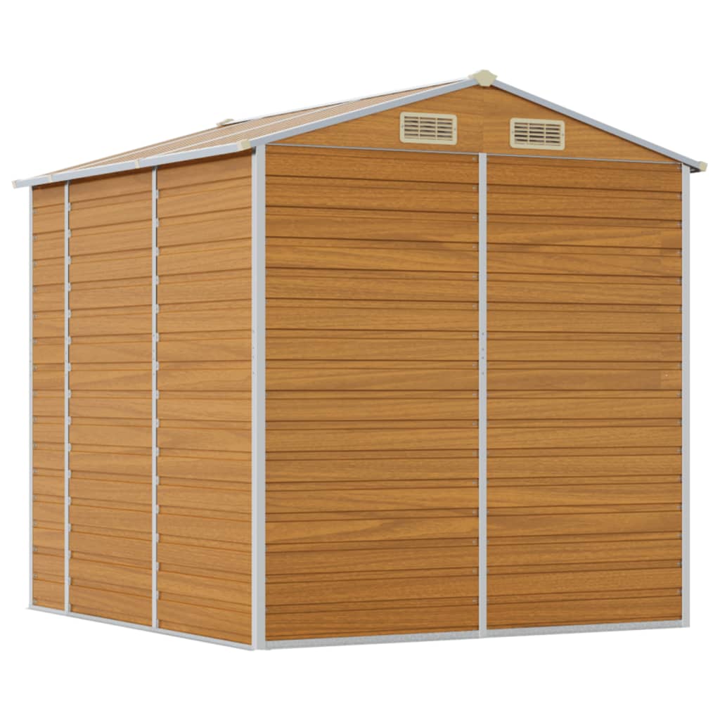 Garden Shed Light Brown 75.2x84.6x78 Galvanized Steel