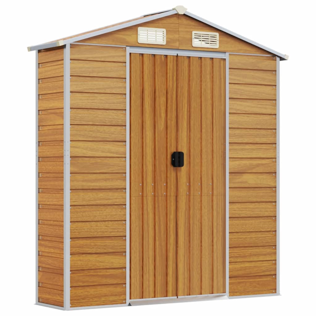 Garden Shed Light Brown 75.2x84.6x78 Galvanized Steel