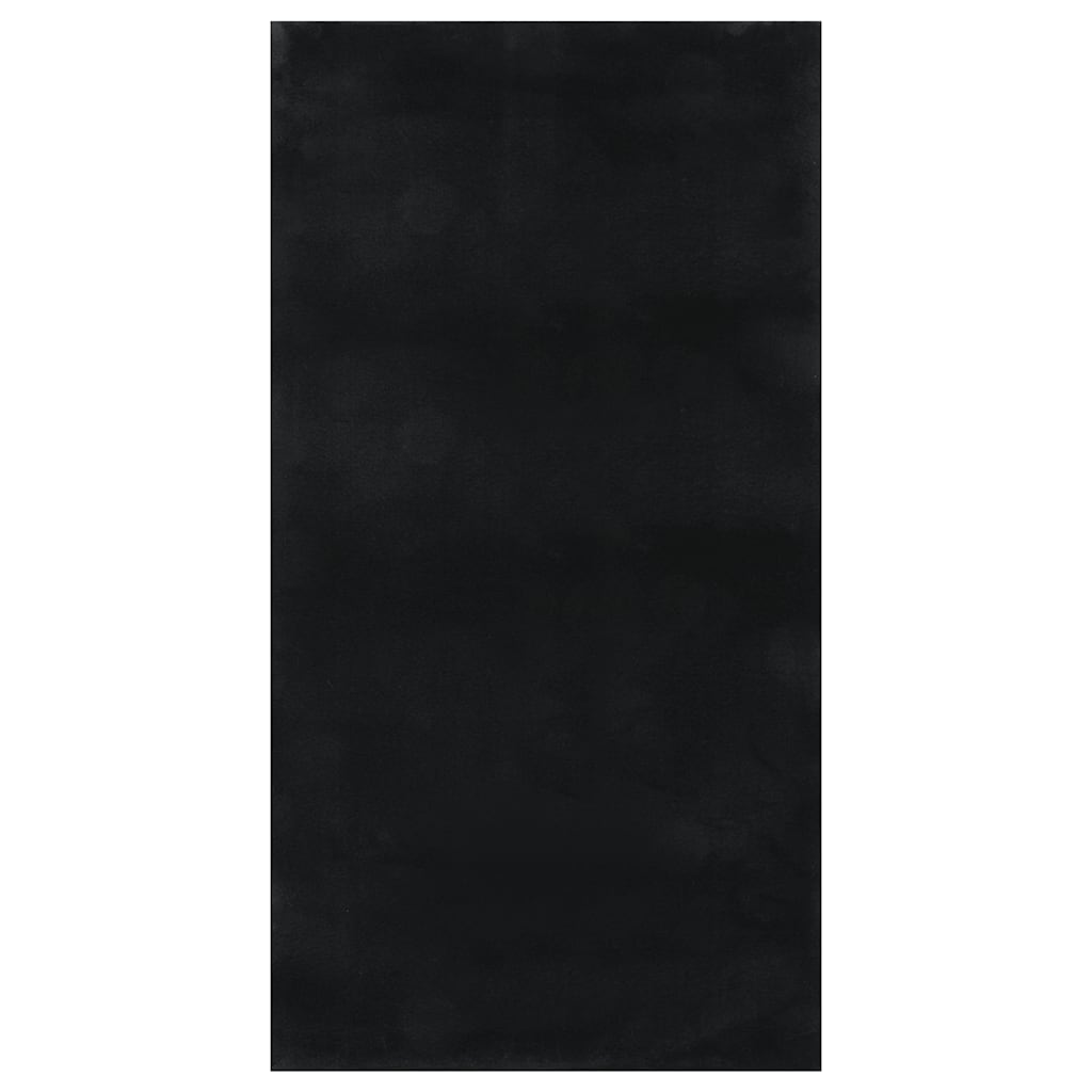 Shaggy Rug Black 4'x6' Polyester