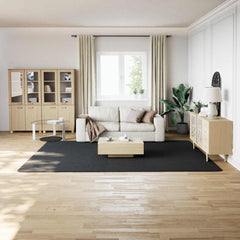 Shaggy Rug Black 8'x11' Polyester