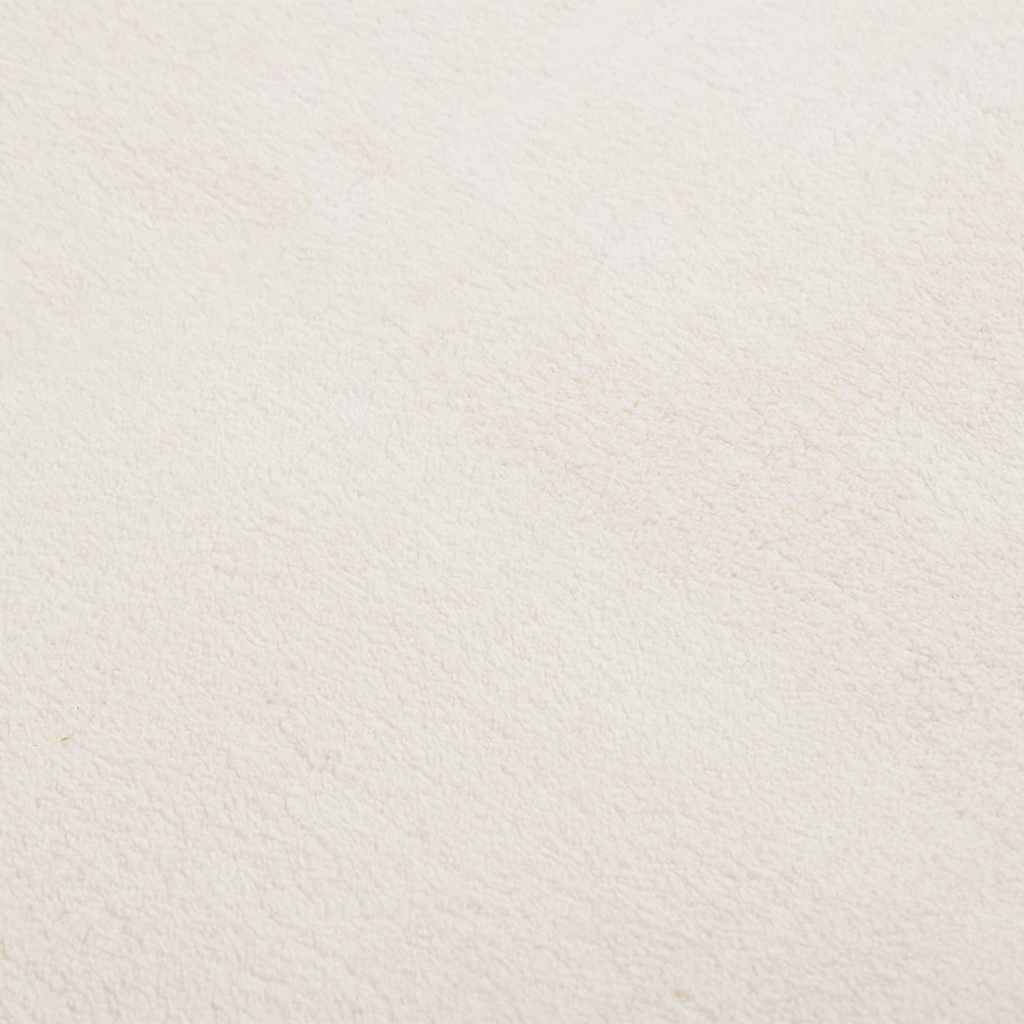 Shaggy Rug Cream White 4'x6' Polyester