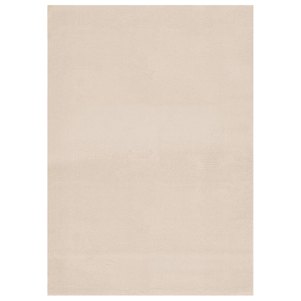 Shaggy Rug Beige 7'x9' Polyester